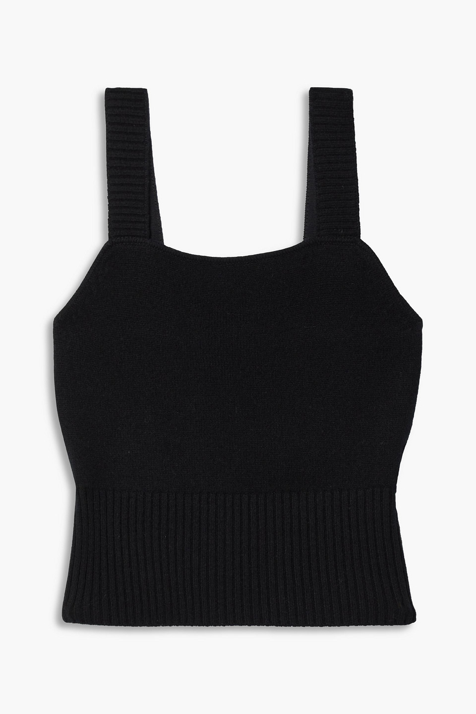 Allude Cropped Cashmere Tank In Black
