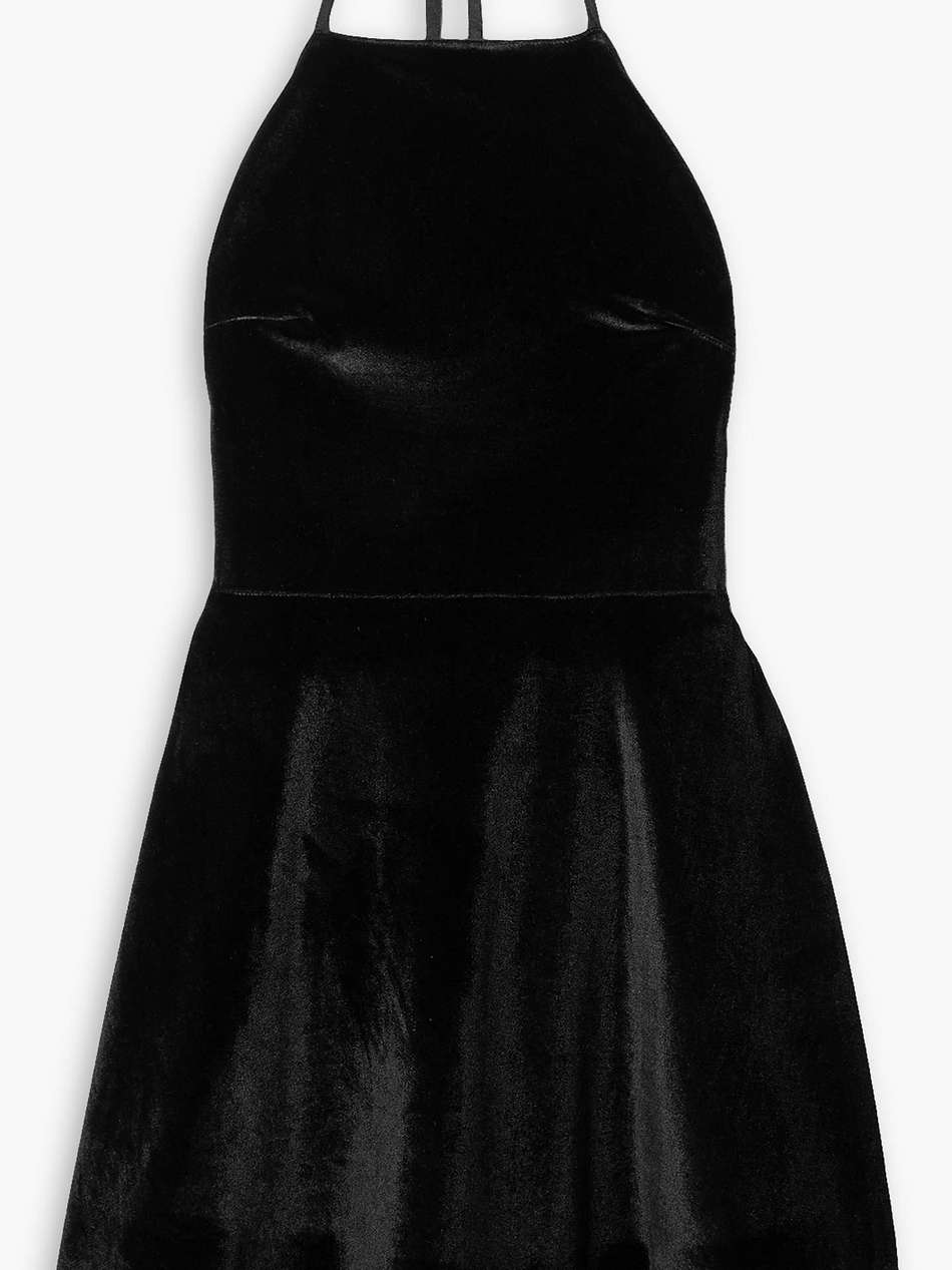reece embellished velvet halterneck mini dress