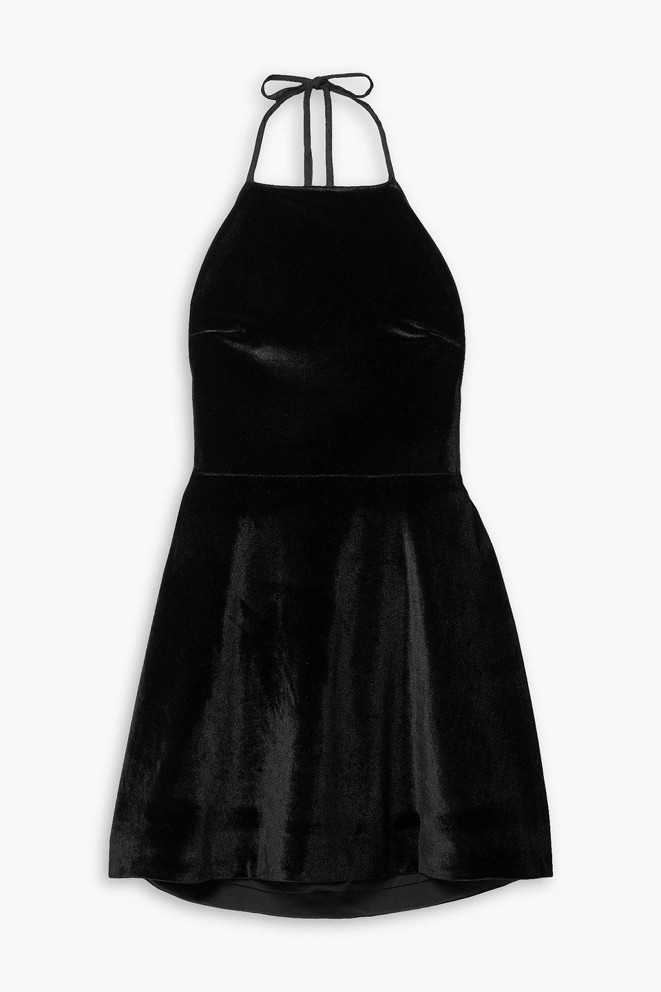 knee length dresses for ladies Embellished Halterneck Mini Dress in Violet Pink