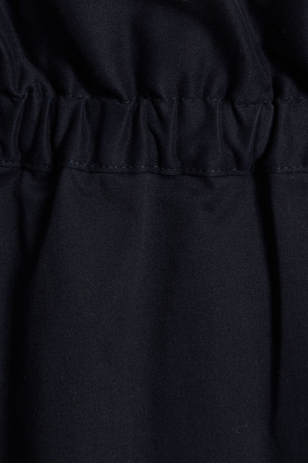 IRIS & INK Livia gathered organic cotton-blend poplin midi skirt