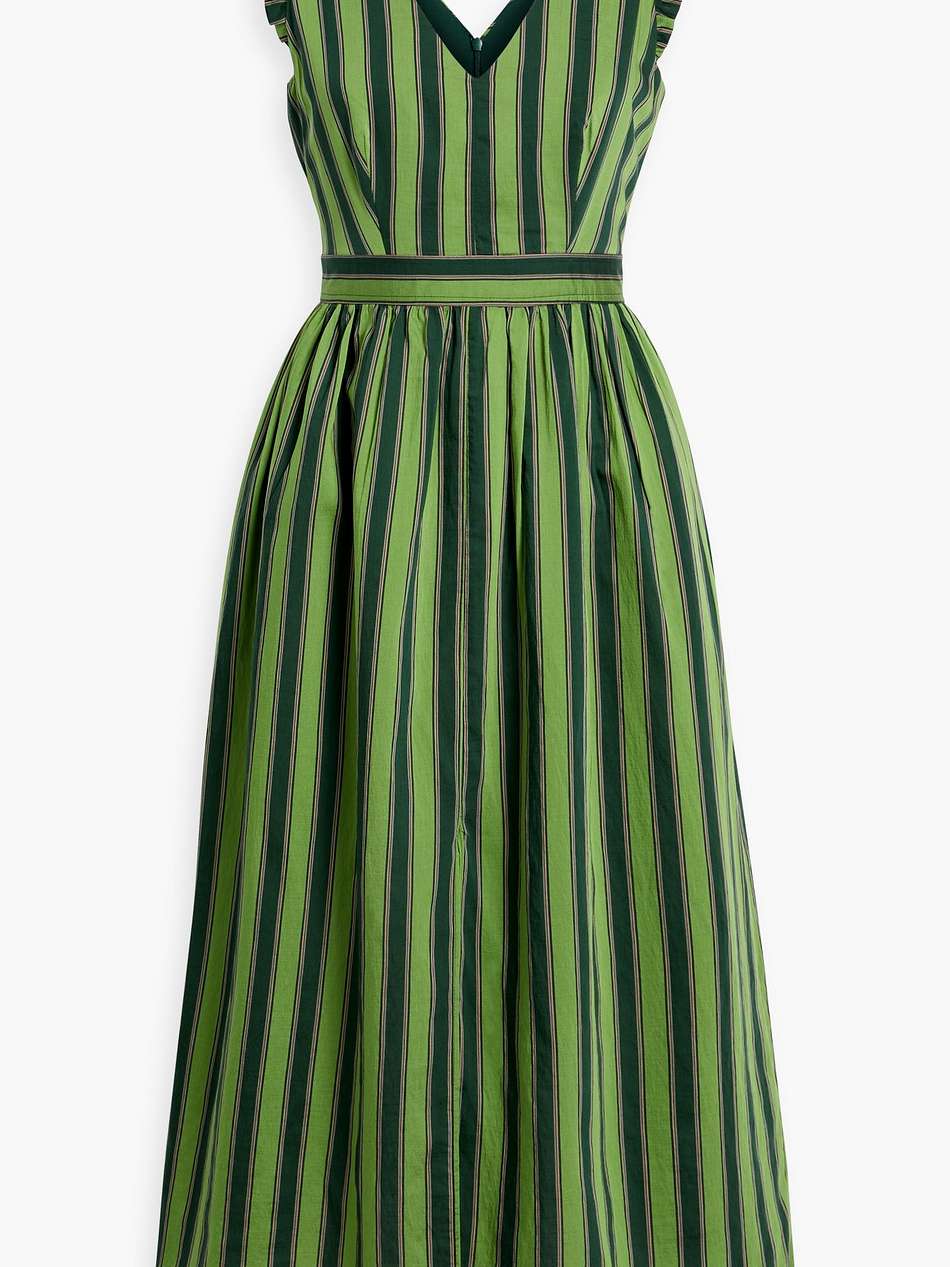 carmen striped lyocell-blend midi dress