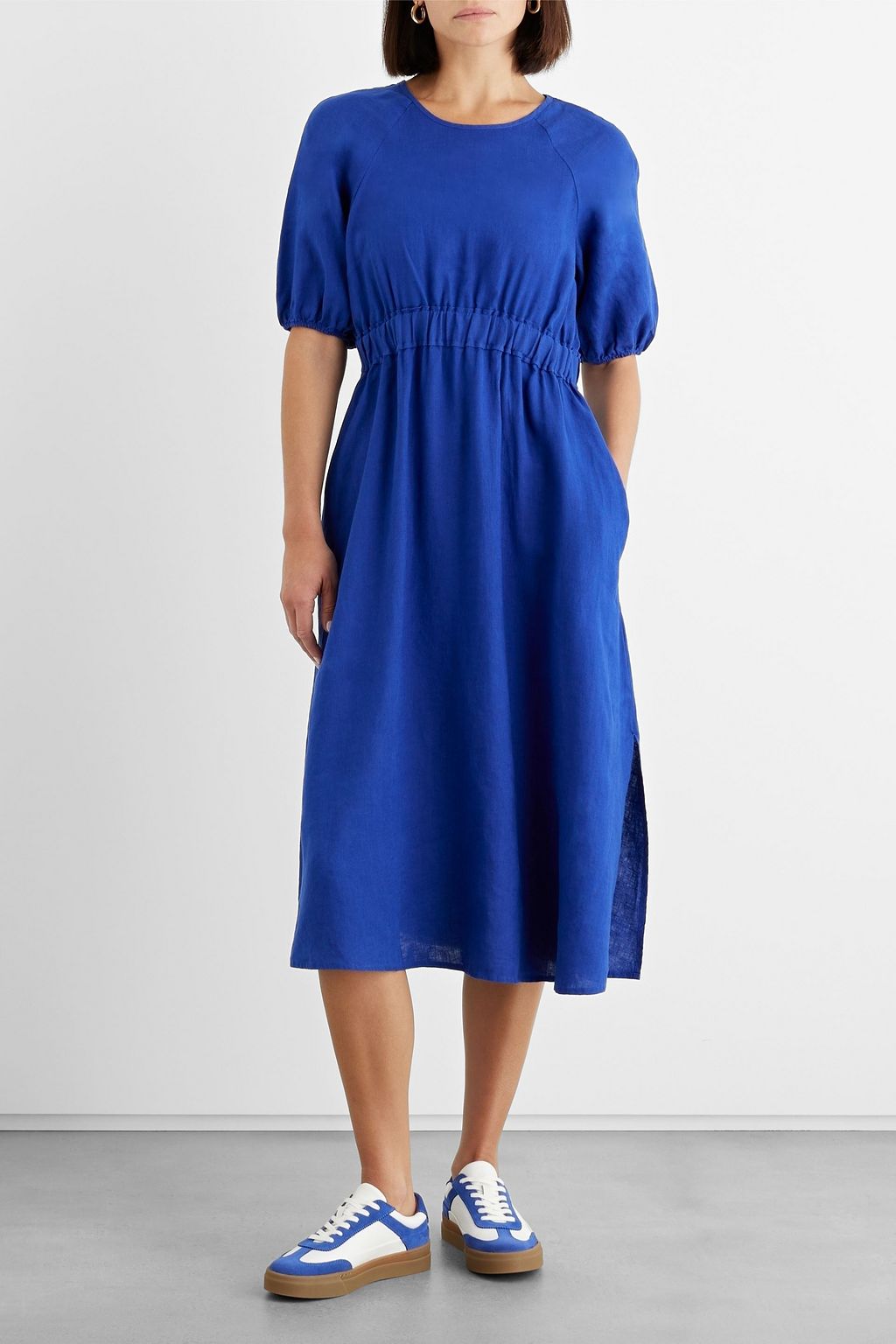 IRIS & INK Corinne linen midi dress