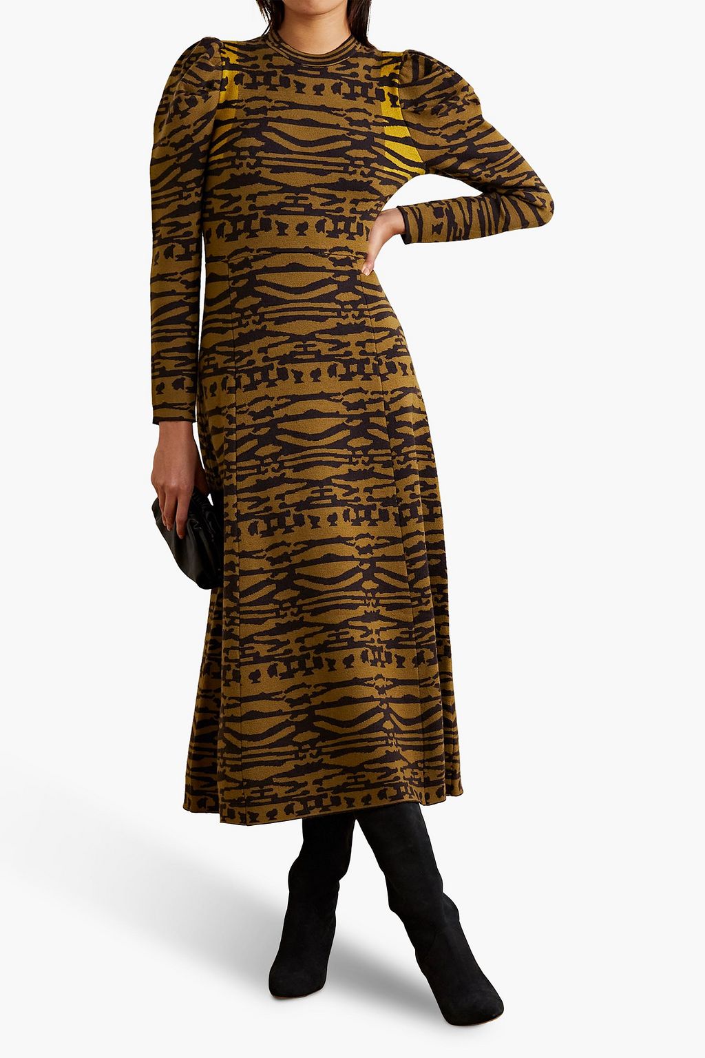 ULLA JOHNSON Andromeda wool-jacquard midi dress