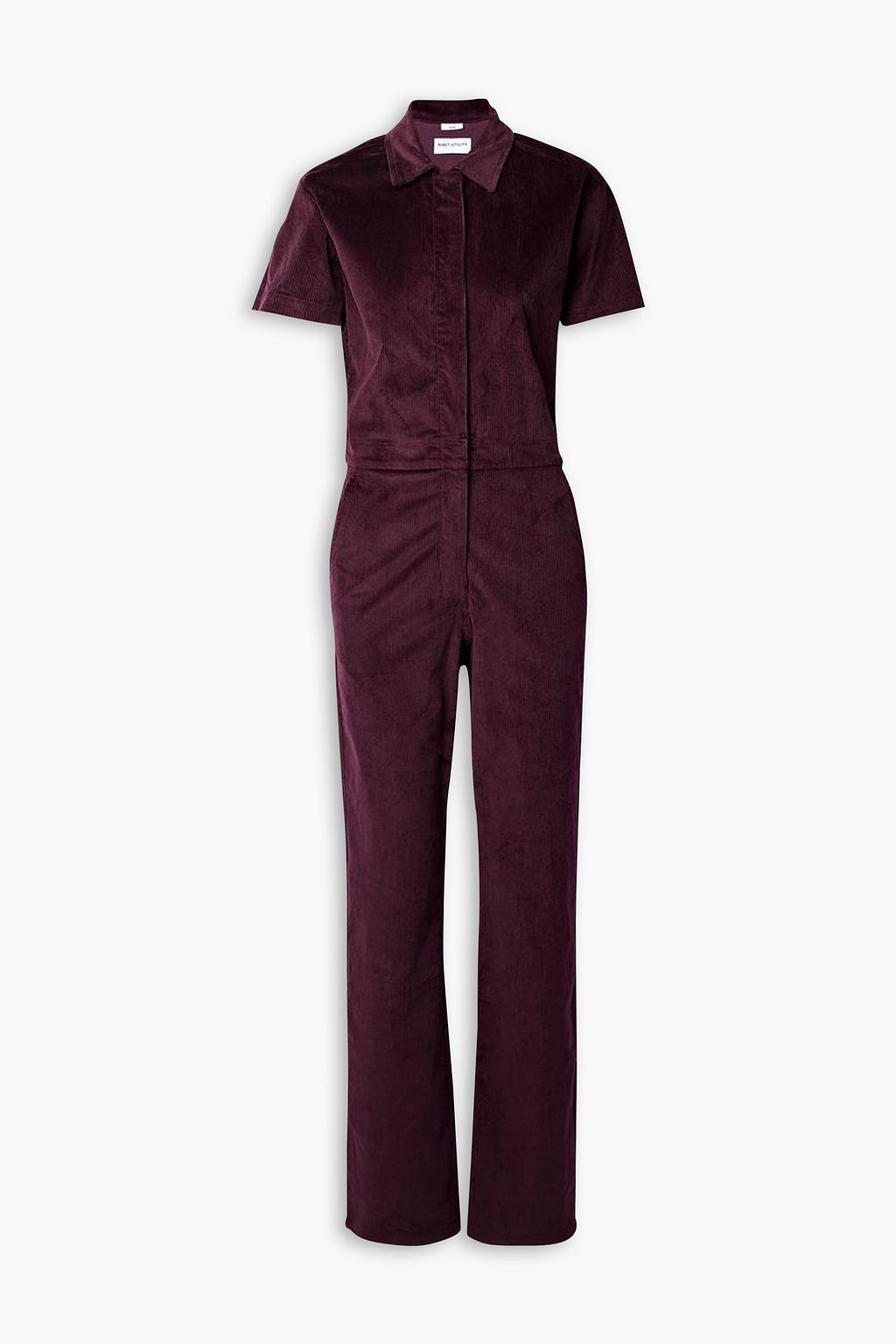 Icon cotton blend corduroy jumpsuit burgundy XS
