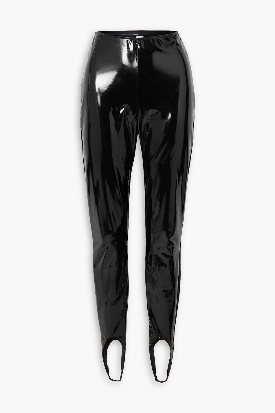 WOLFORD + Amina Muaddi vinyl stirrup leggings | THE OUTNET