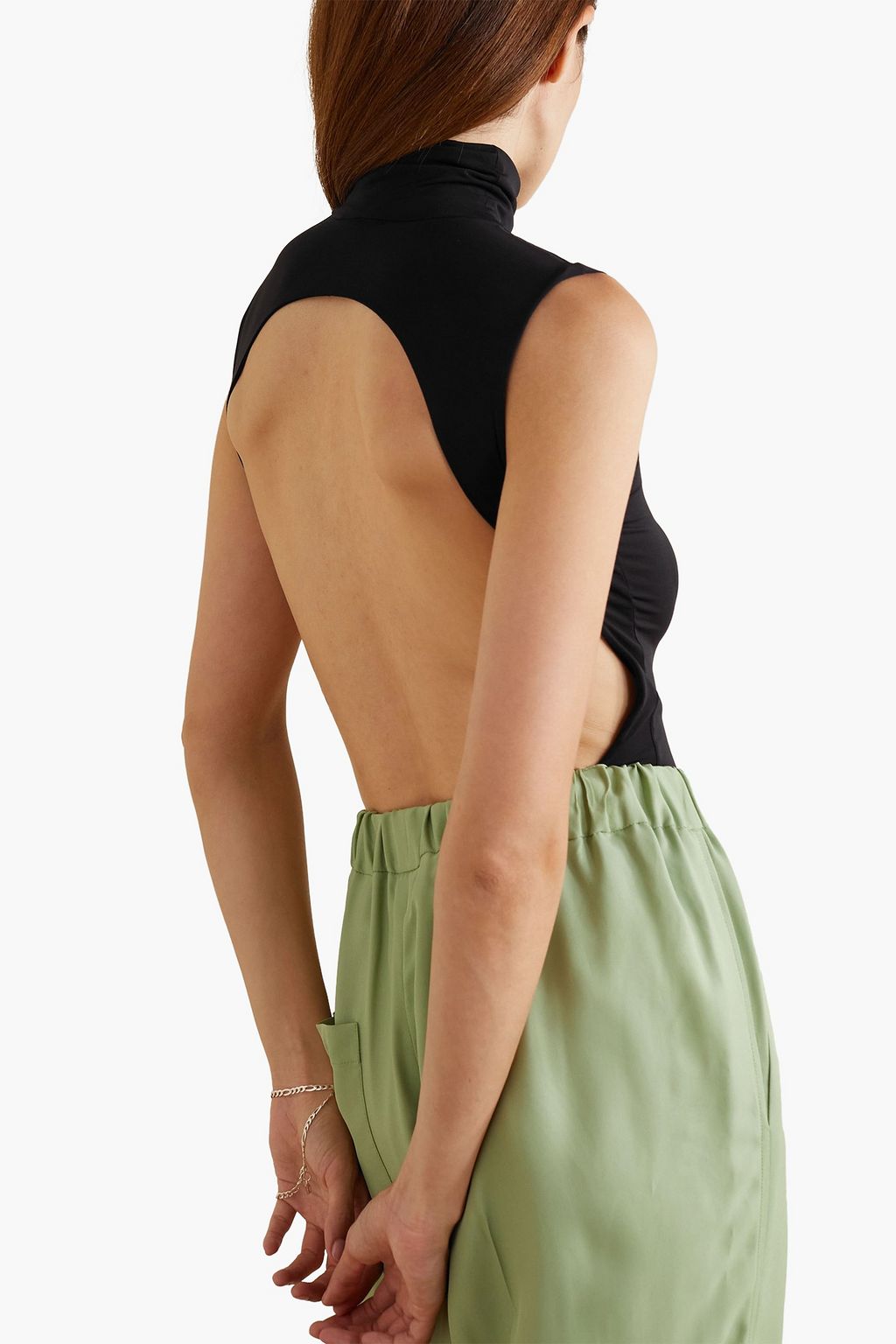 GAUCHERE Tilo open-back stretch-jersey turtleneck bodysuit