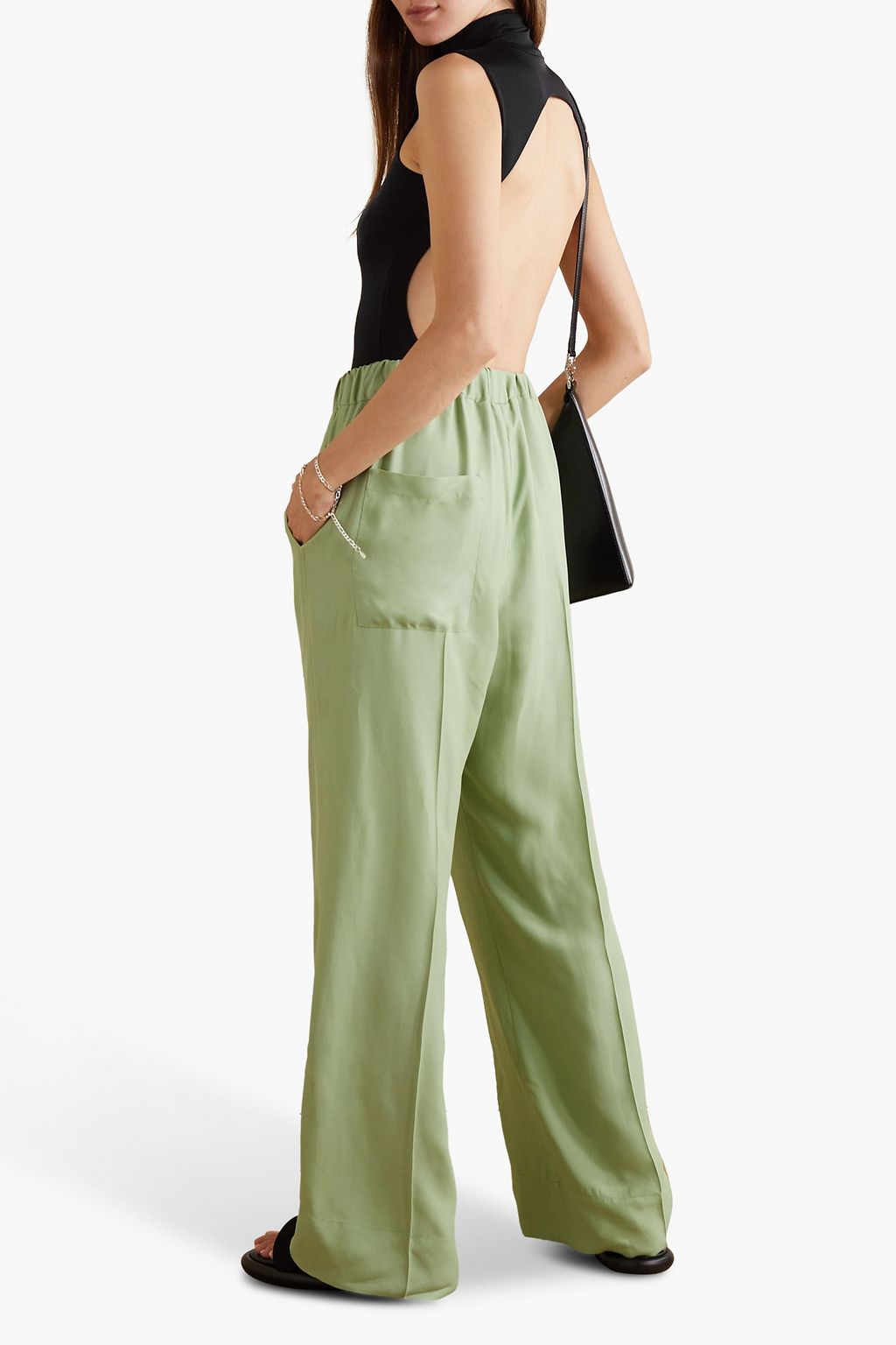 GAUCHERE Tilo open-back stretch-jersey turtleneck bodysuit
