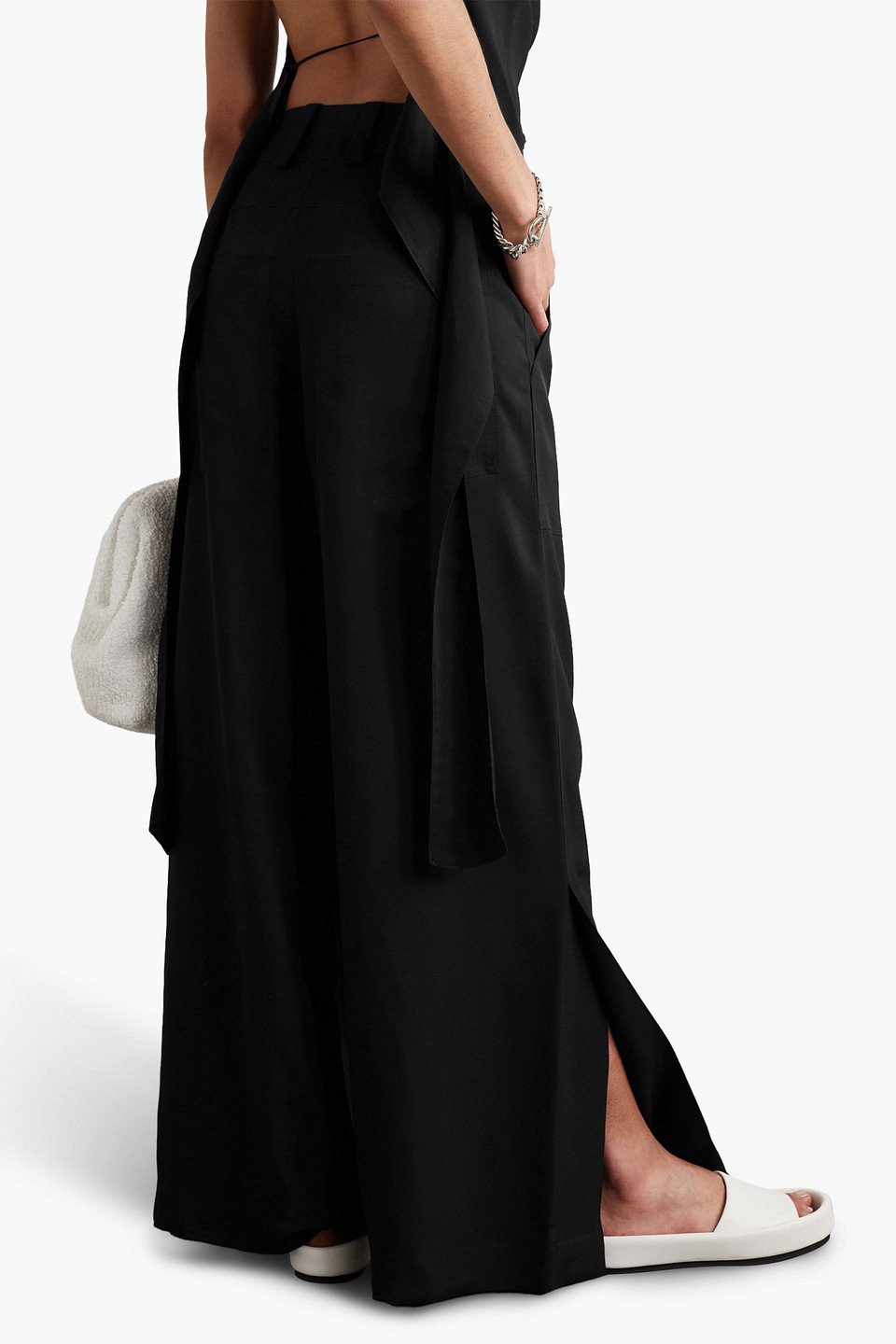 Shop Gauchère Timber Twill Wide-leg Pants In Black