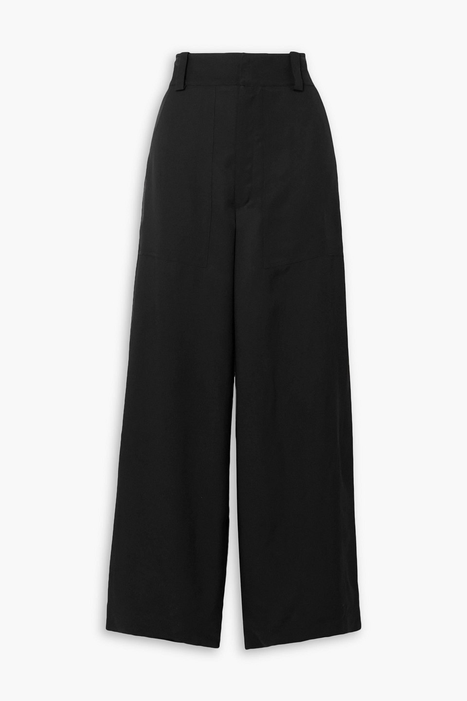 Gauchère Timber Twill Wide-leg Pants In Black