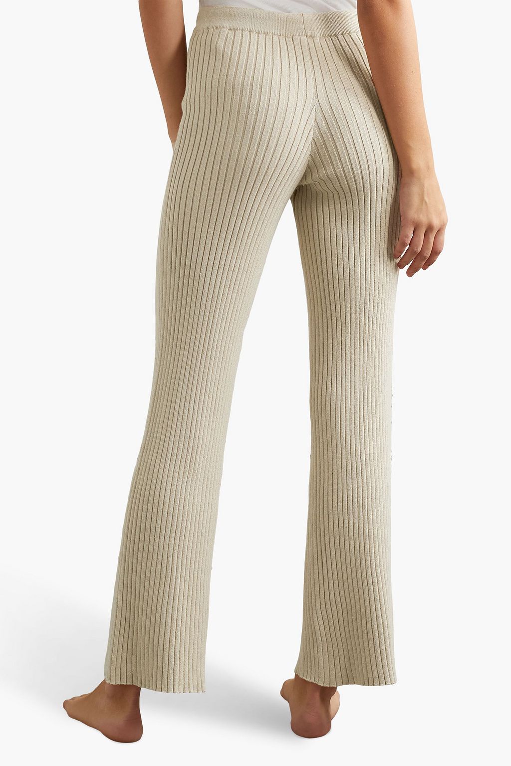 SKIN Kennedy ribbed cotton-blend pants