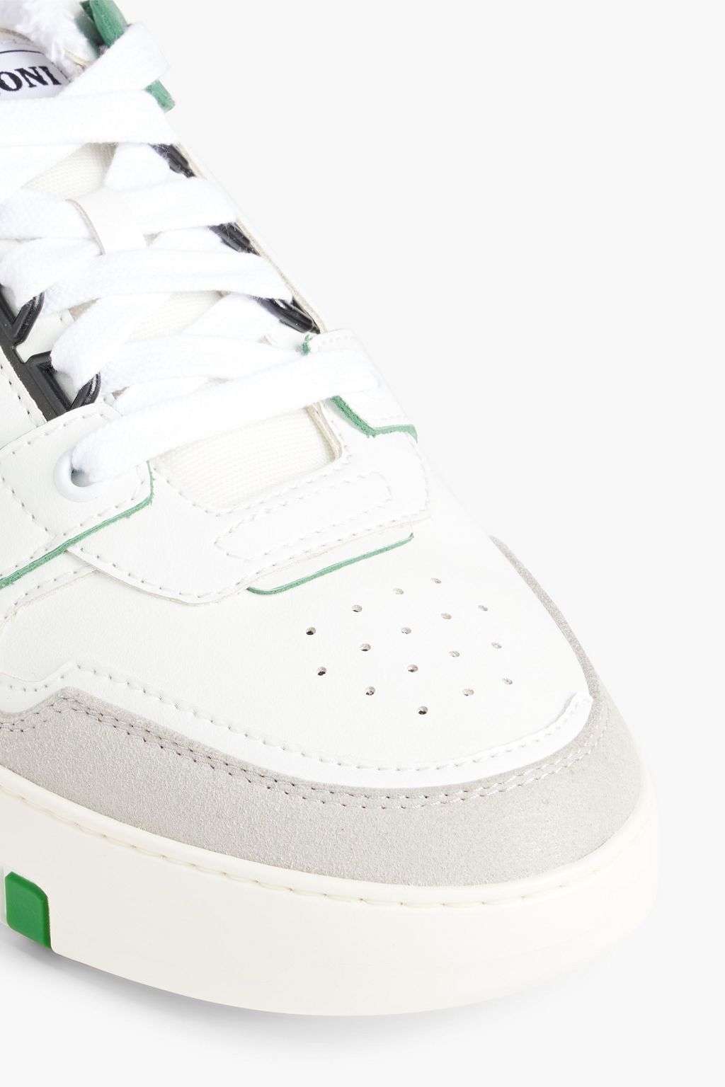 ACBC X MISSONI Perforated striped leather sneakers