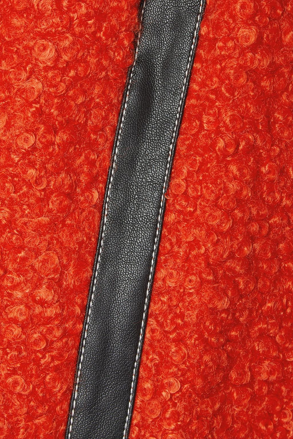 STAUD Chutes faux leather-trimmed fleece track pants