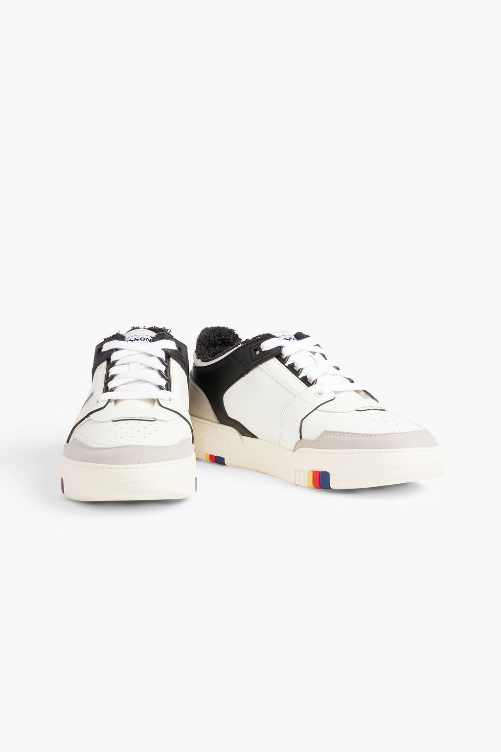ACBC X MISSONI Perforated striped leather sneakers