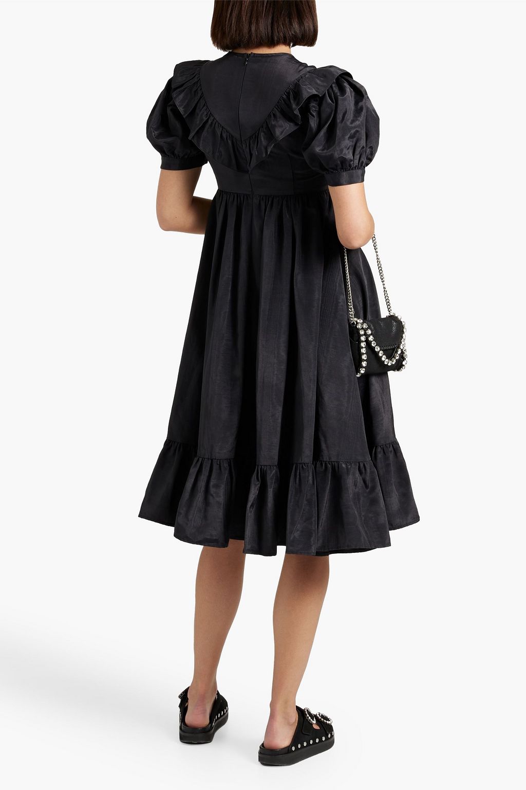 BATSHEVA May ruffled lamé midi dress
