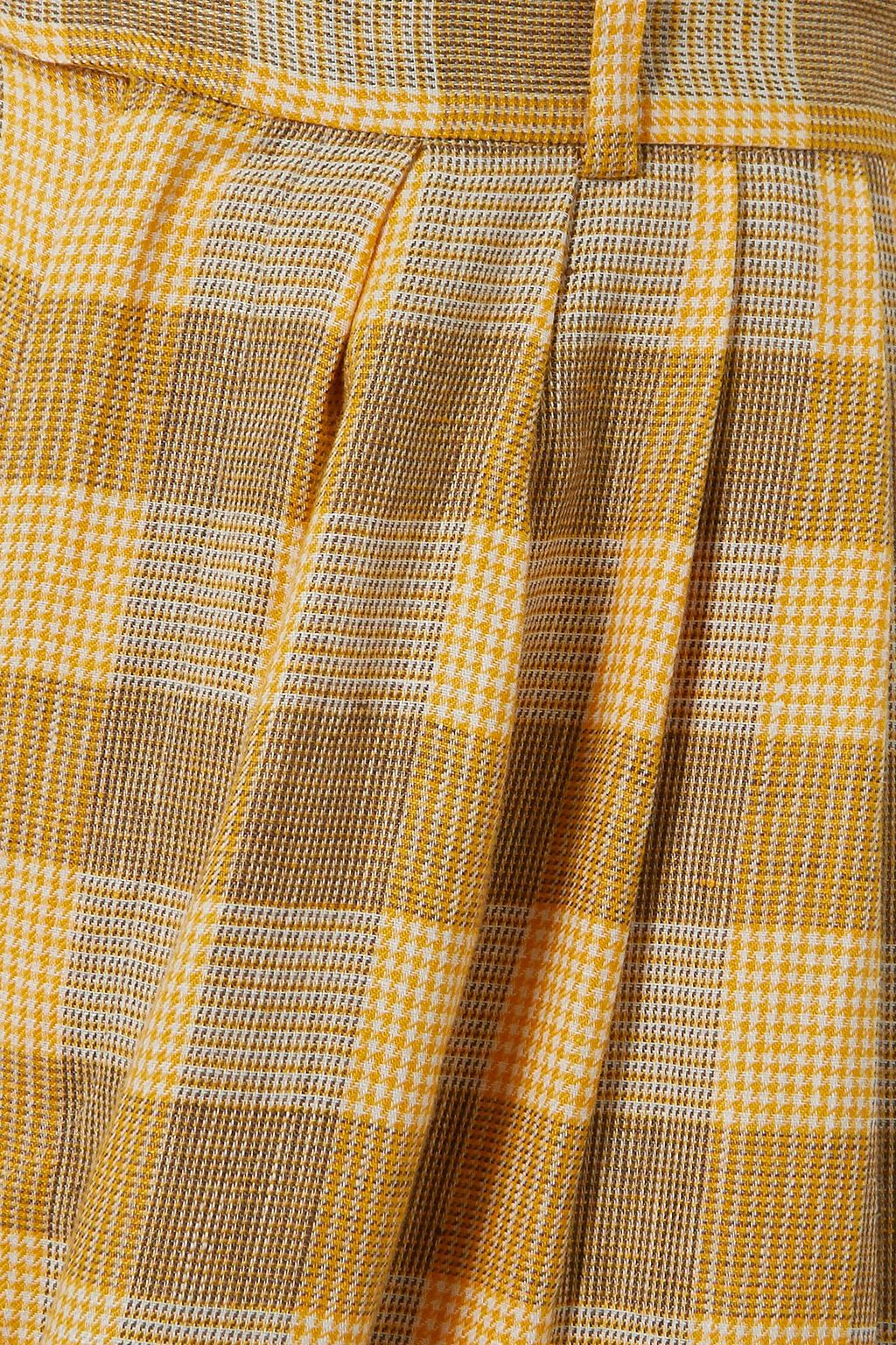 KING & TUCKFIELD Checked linen wide-leg pants