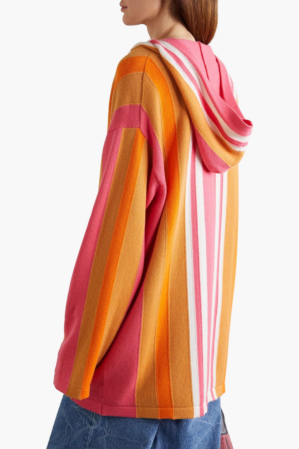 CLEMENTS RIBEIRO Arizona Baja striped cashmere hooded cardigan