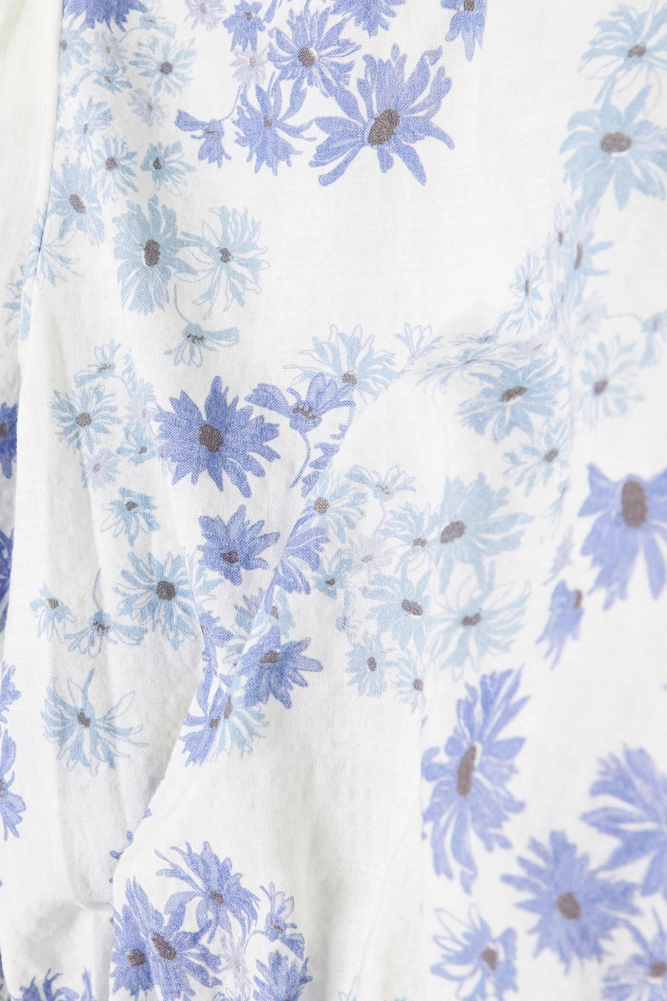  Peony Swimwear - Vacation Cropped Oberteil Aus Gaze Aus Einer Baumwollmischung Mit Cut-outs Und Floralem Print - Blau - Uk 14 