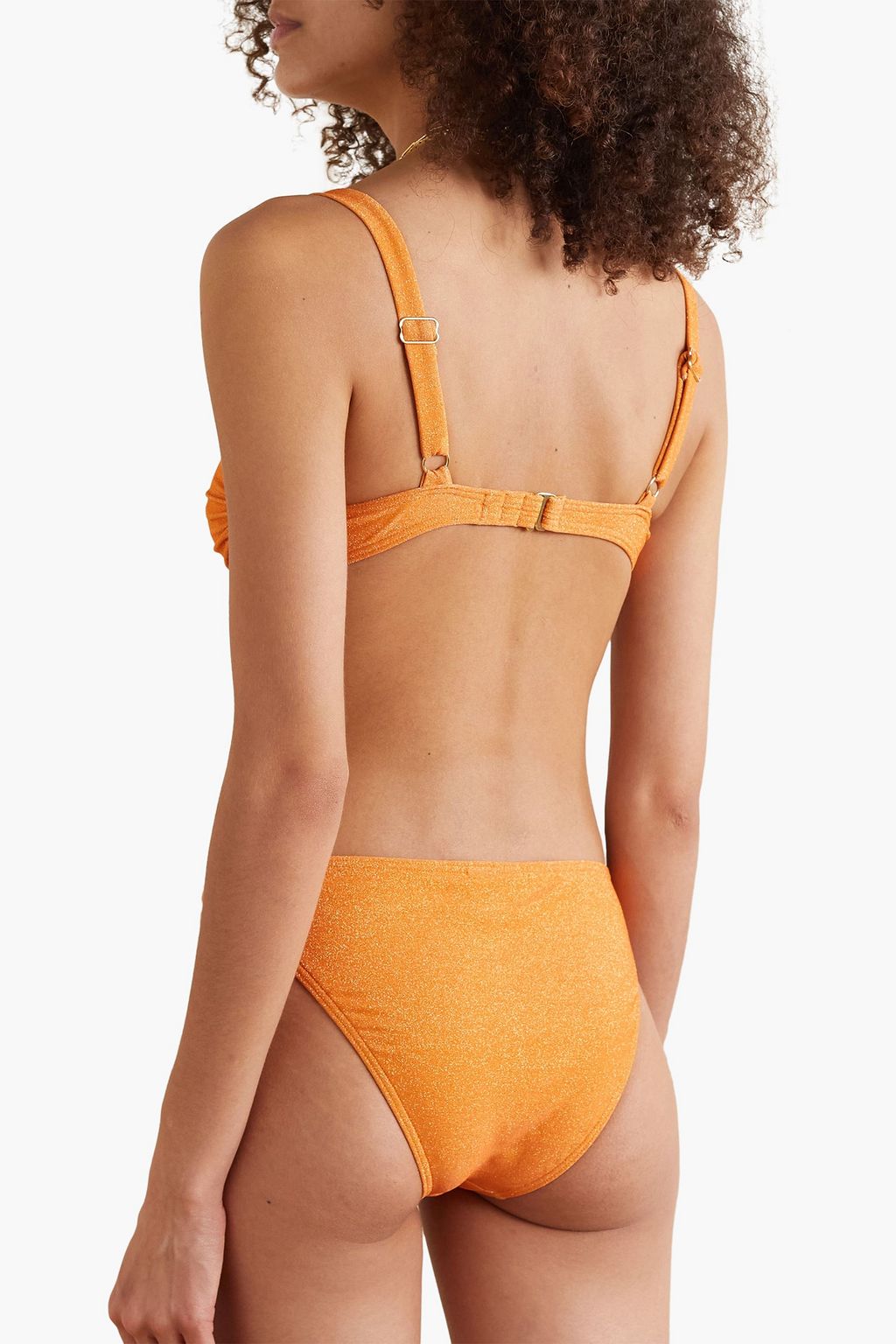 PEONY SWIMWEAR Staple metallic bikini briefs