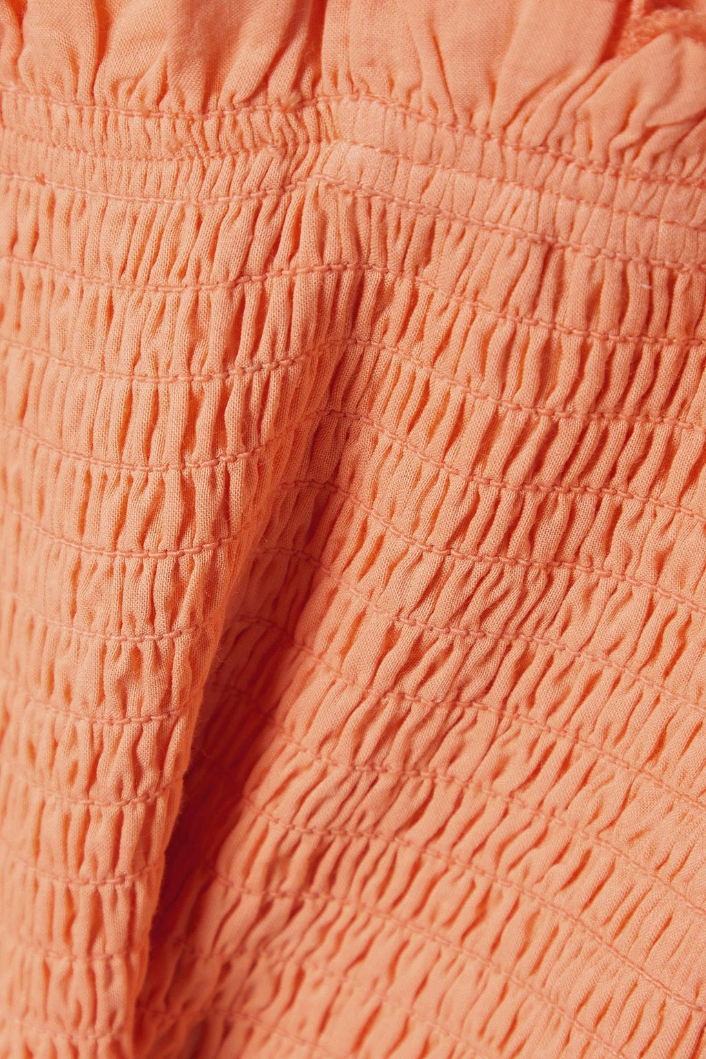 SOLID & STRIPED The Phoebe cropped shirred cotton top