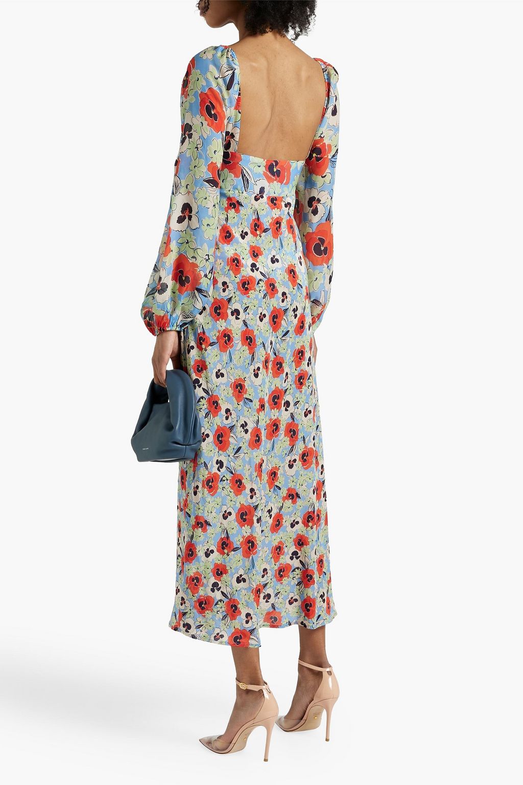 RIXO Gio floral-print silk-chiffon midi dress | THE OUTNET