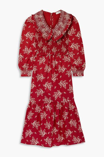 Alexandra Coat - Red Dreamy Sea Print