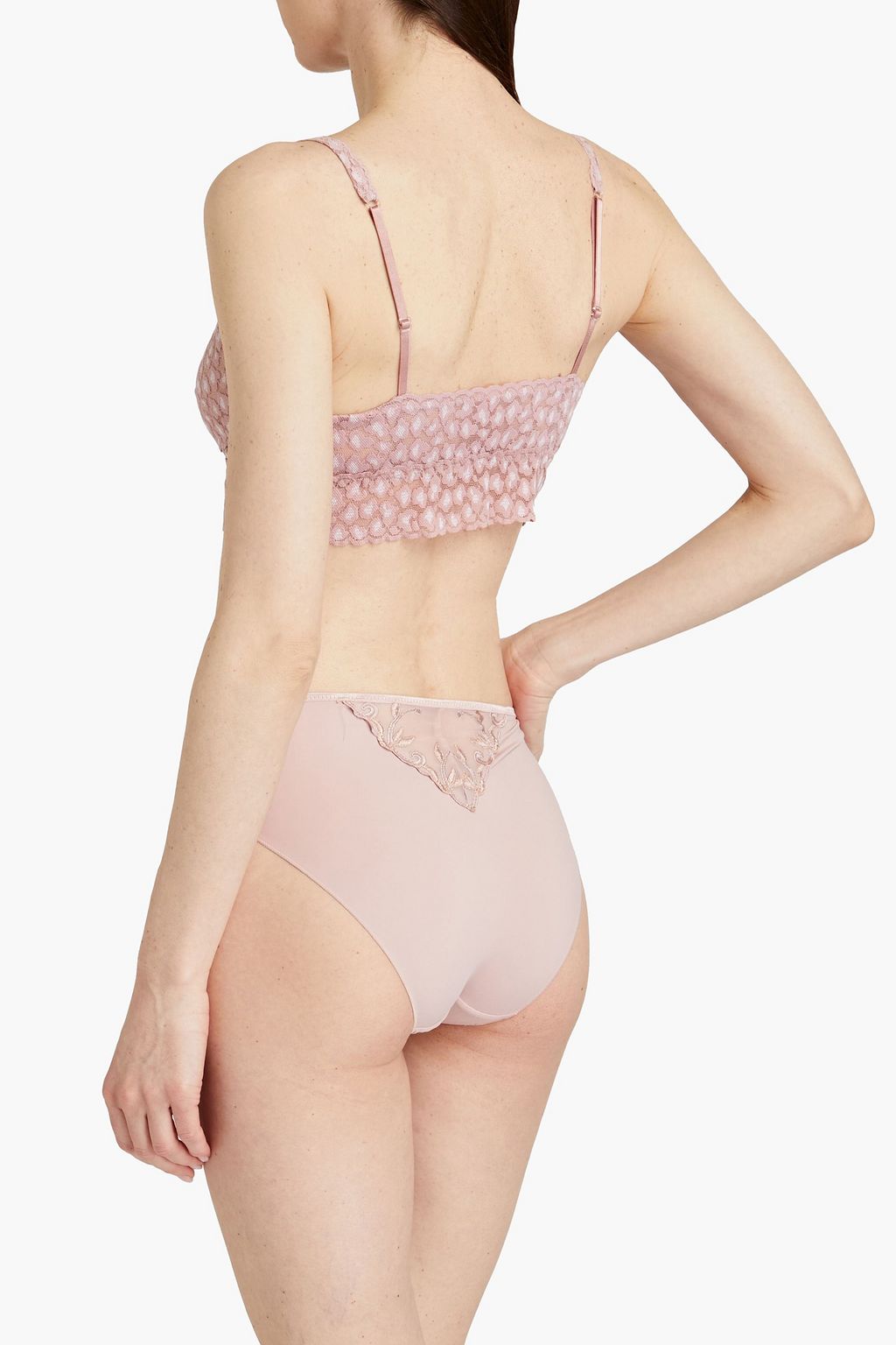 HANKY PANKY 레오파드 프린트 스트레치 레이스 소프트컵 브라