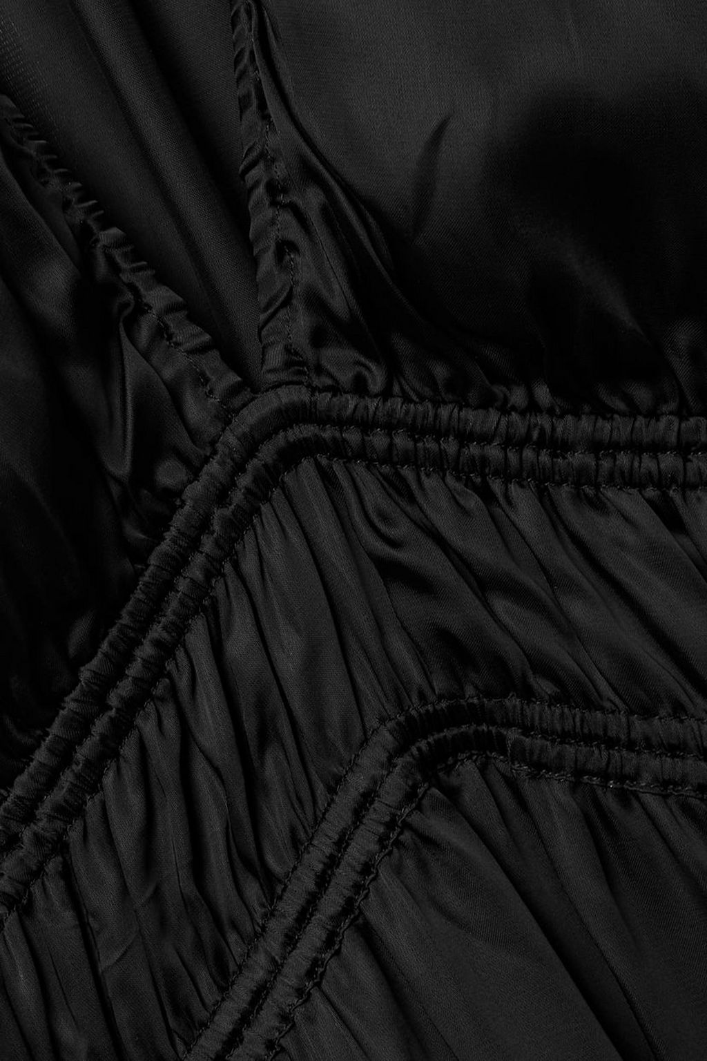 THE GREAT. The Brook gathered charmeuse midi dress