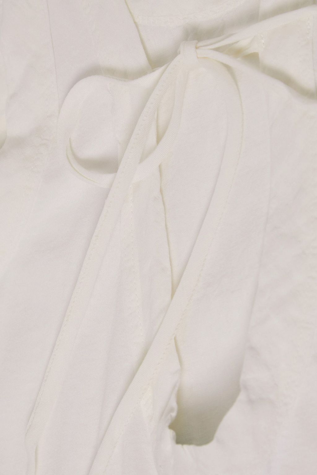 BASSIKE Cotton-trimmed frayed linen-jersey tank