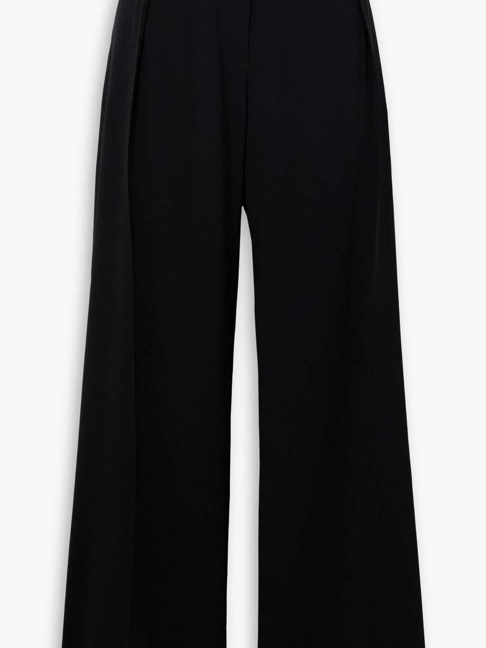 bennett pleated crepe wide-leg pants