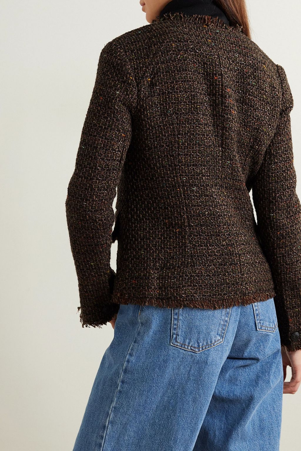 RAG & BONE Ezra frayed wool-blend bouclé-tweed blazer