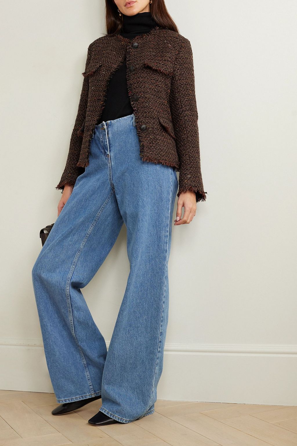 RAG & BONE Ezra frayed wool-blend bouclé-tweed blazer