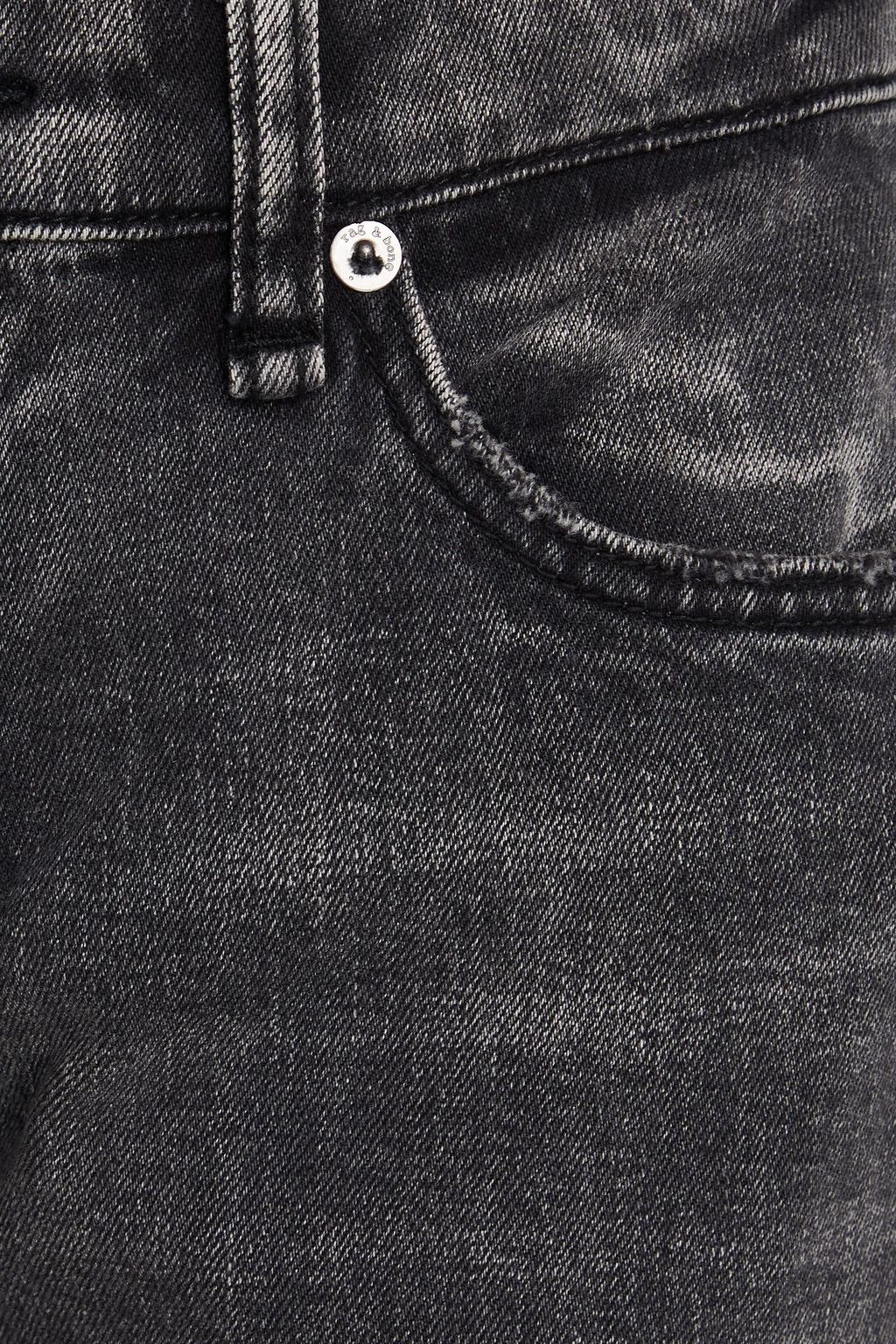 RAG & BONE جينز “دري” بقصّة بويفريند ضيّقة وبتأثير معتق