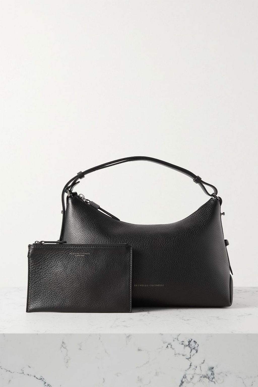 BRUNELLO CUCINELLI Textured-leather shoulder bag
