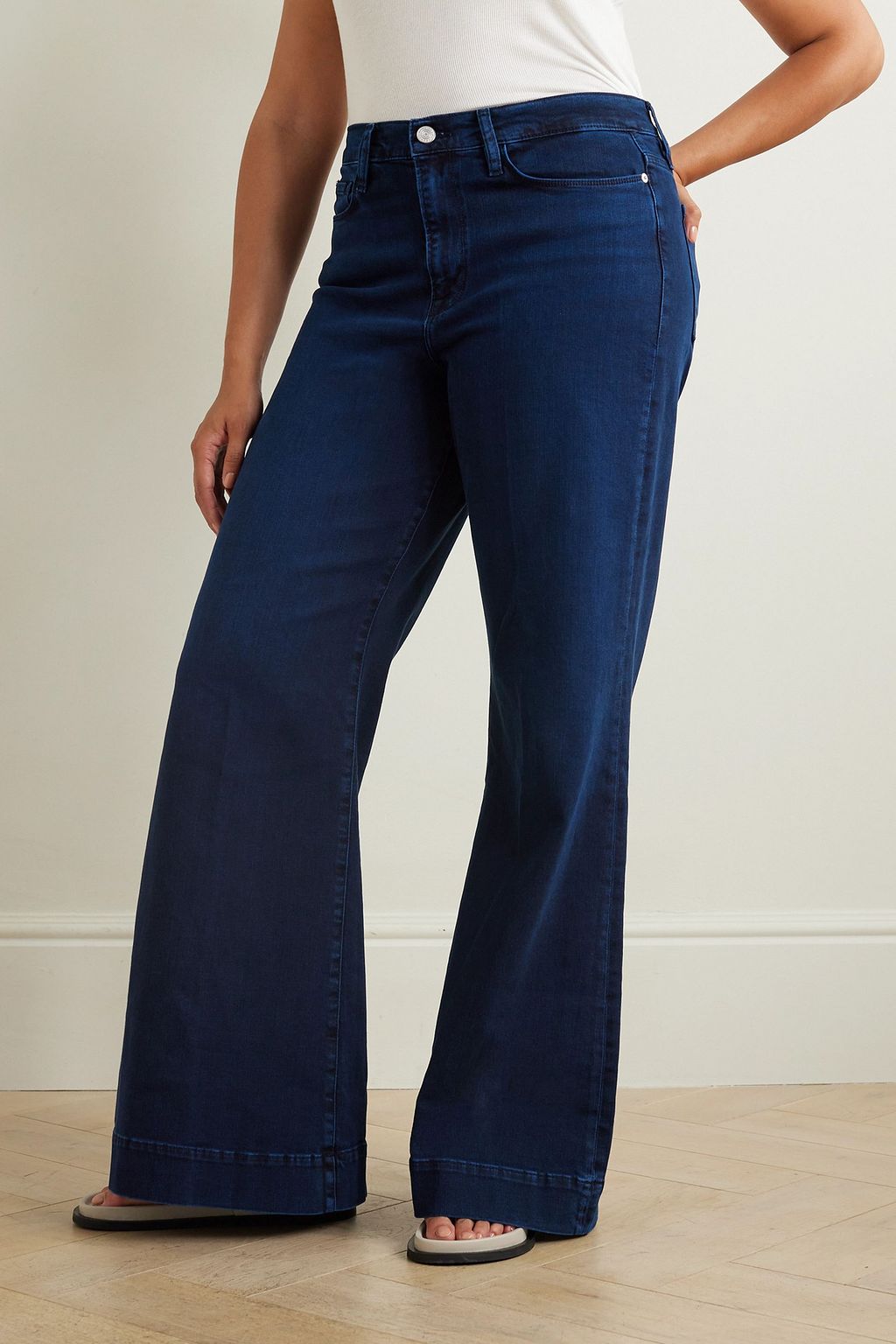 FRAME Le Palazzo high-rise wide-leg jeans