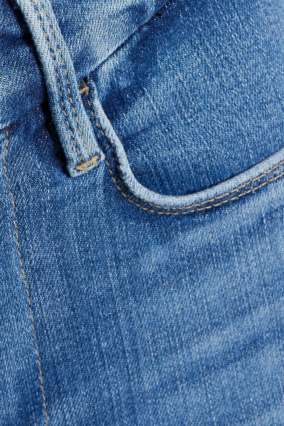 Frame Le Super High Cropped High-rise Straight-leg Jeans In Mid Denim