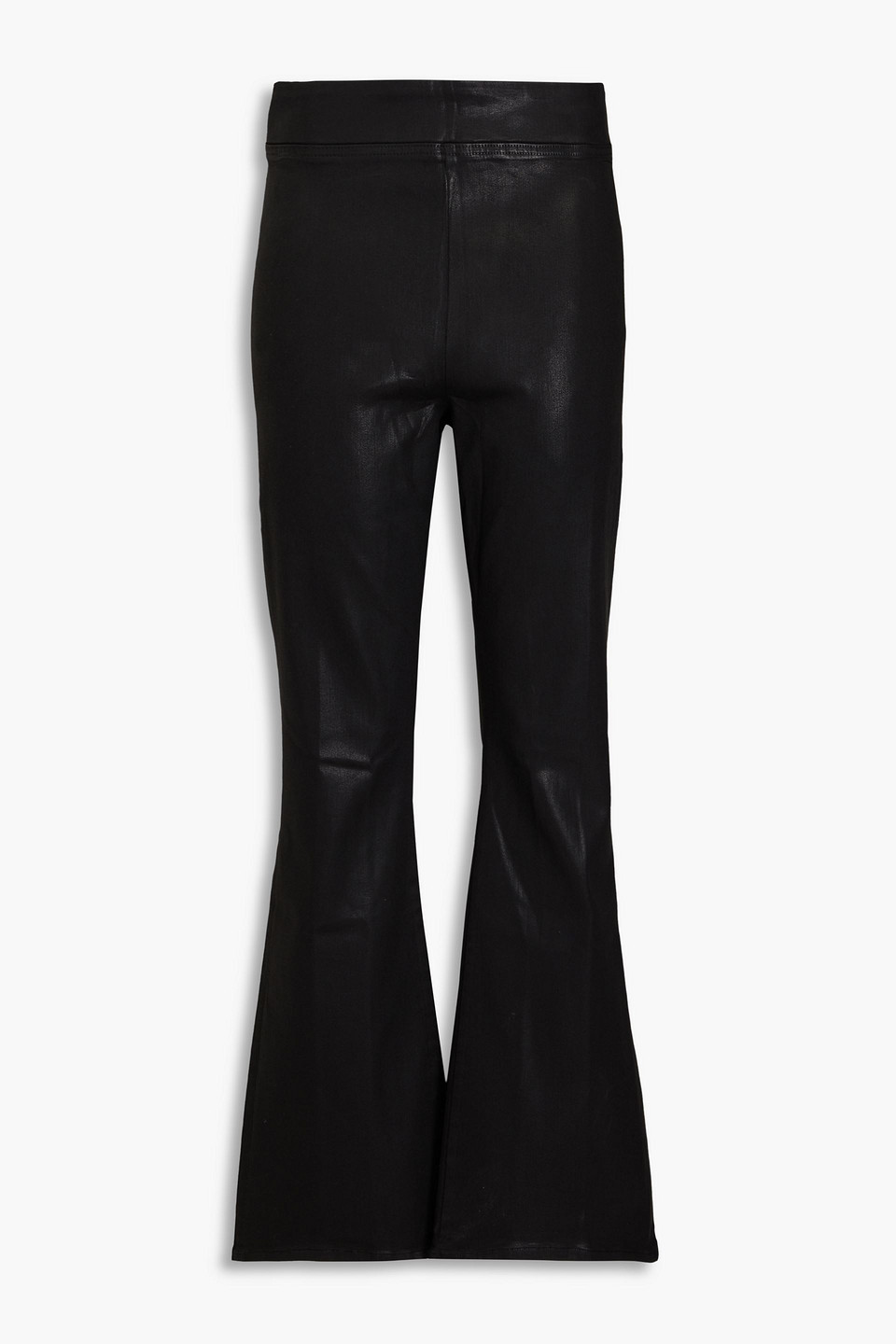 Frame Flared Denim Trousers In Black