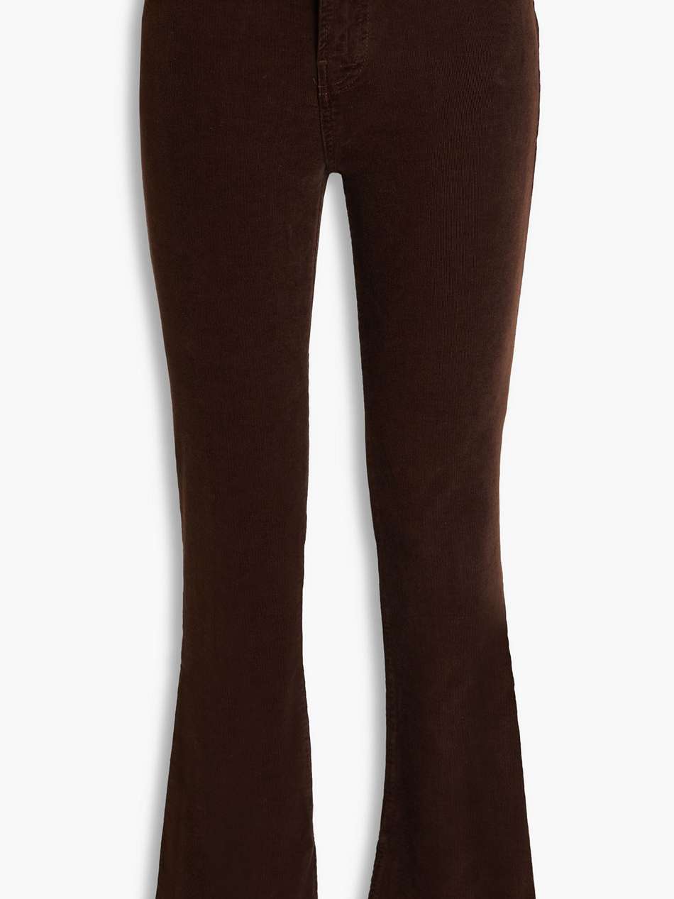 le mini boot slit cotton-blend corduroy flared pants