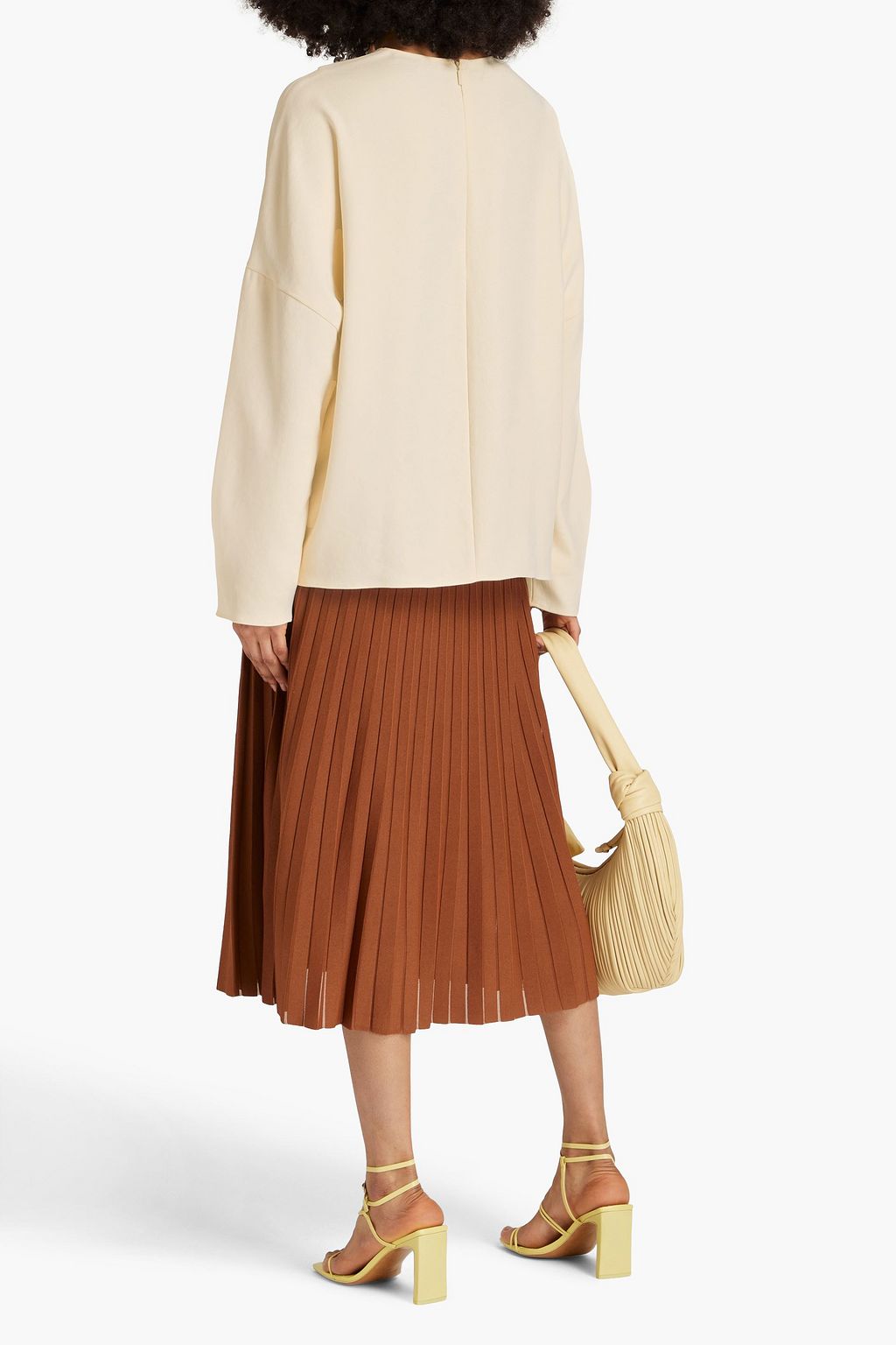 TIBI クレープ オーバーサイズトップス カットアウト