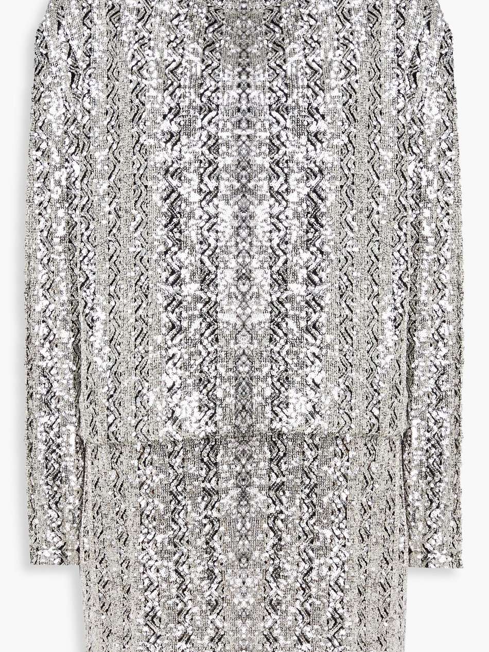 layered sequined tulle mini dress