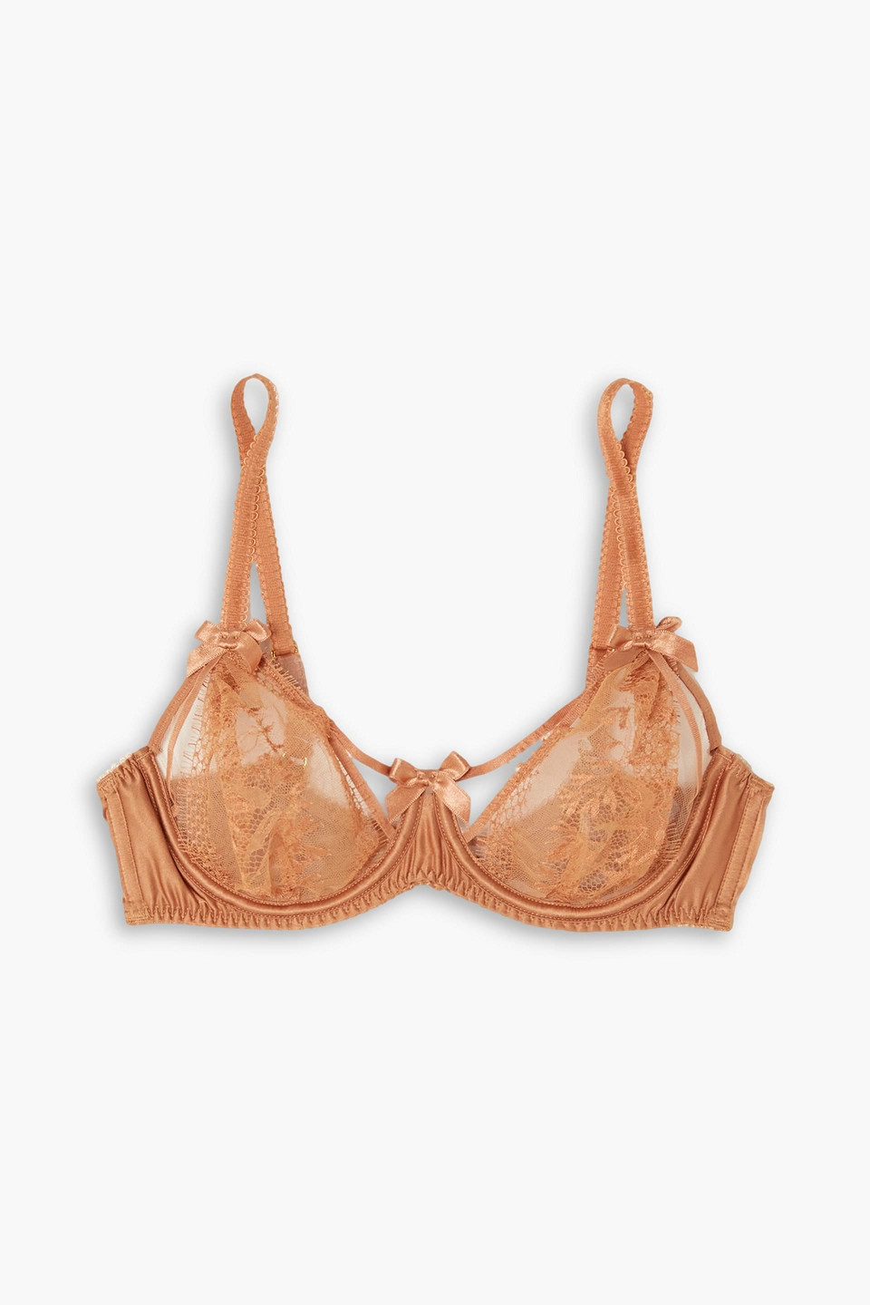 Agent Provocateur Tanya cutout Leavers lace and stretch-satin underwired bra