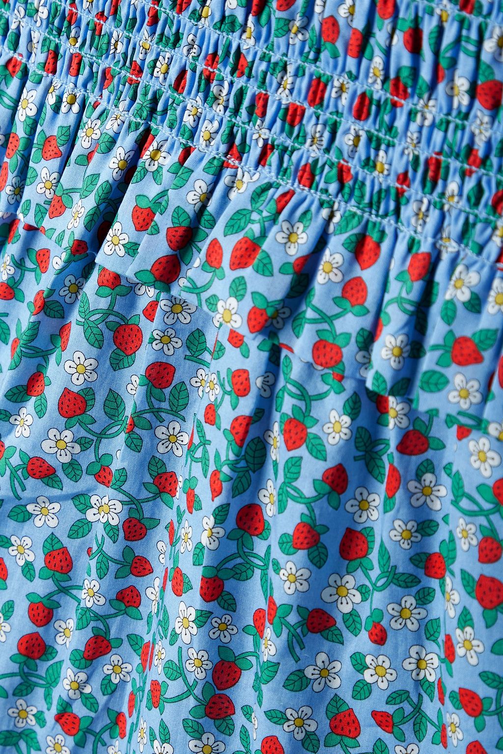 SEA Lilly shirred floral-print cotton-poplin mini dress