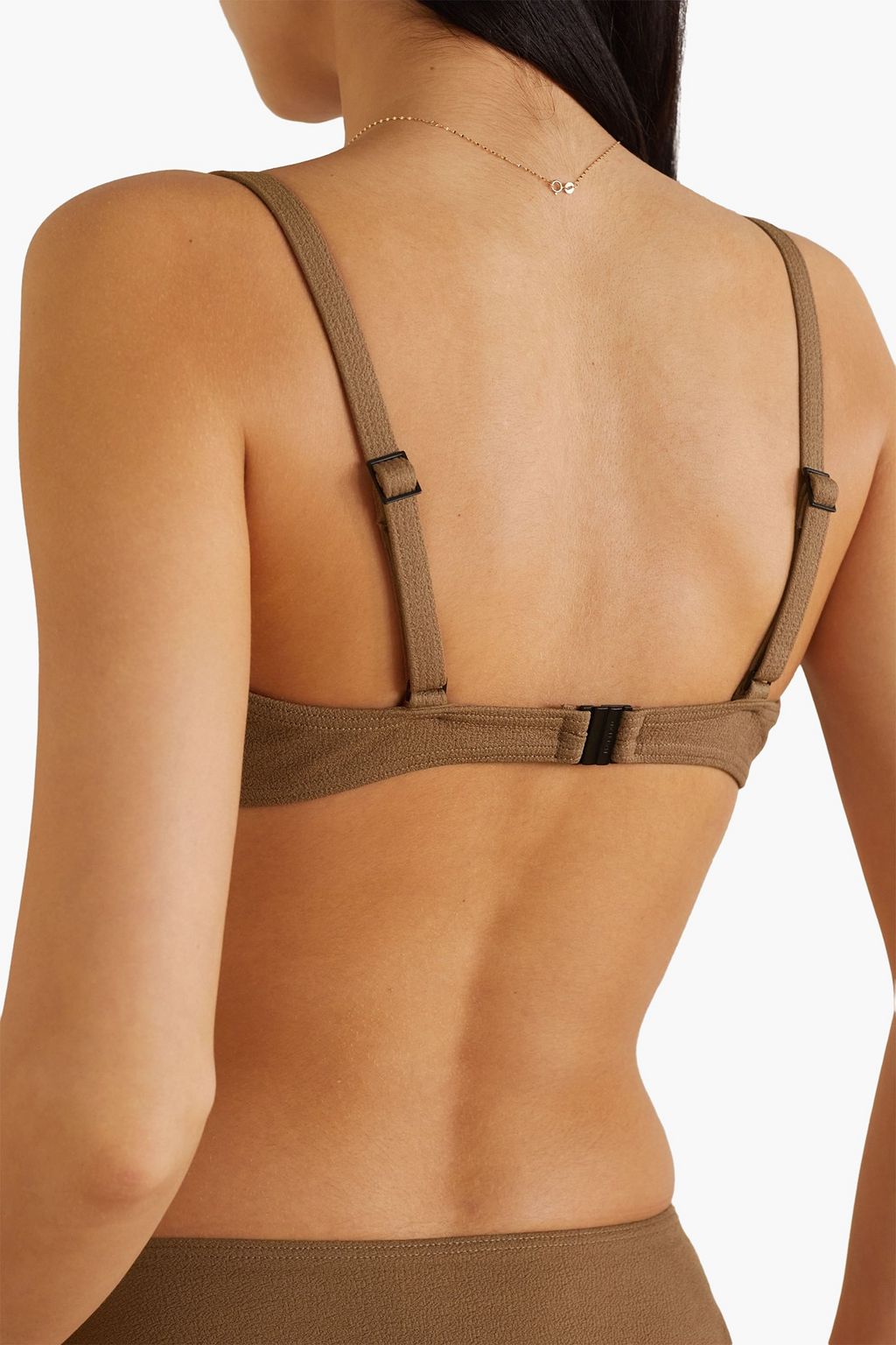 MATTEAU Stretch-crepe bikini top