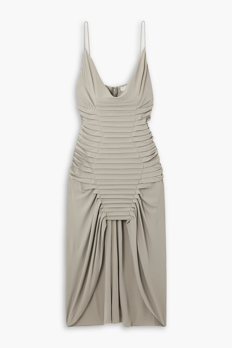 navy blue dress for baby girl Asymmetric draped jersey minidress in white - Alaia main image 0