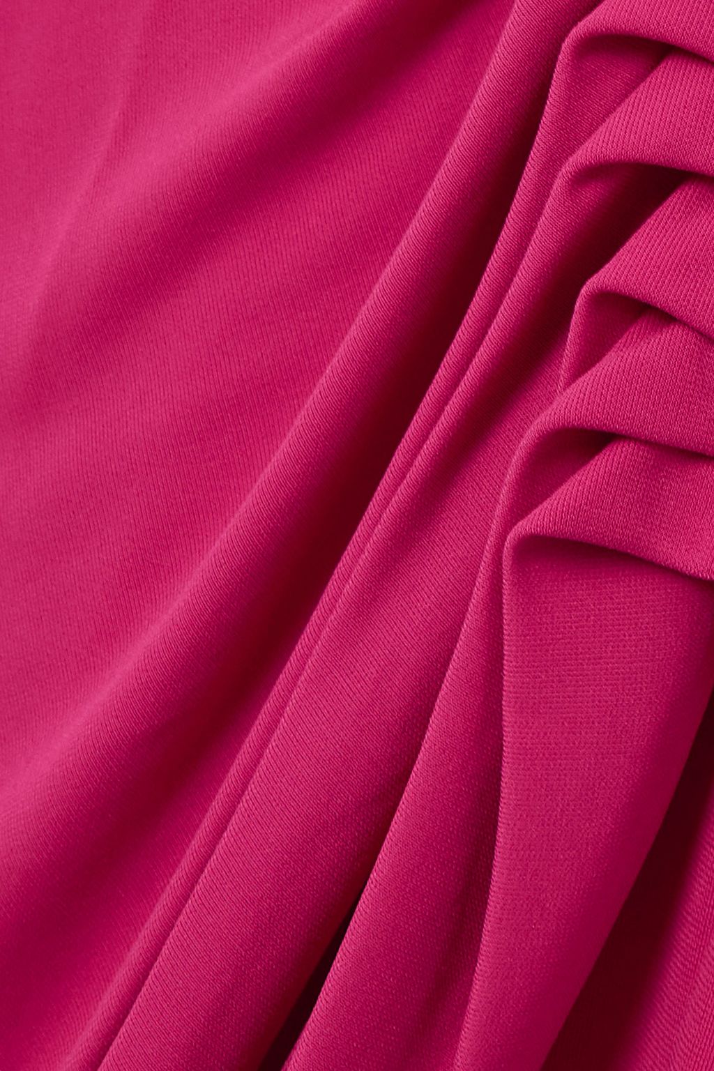 DION LEE فستان Ventral درابيه من الجيرسي بثنيات رفيعة وقصة غير متماثلة