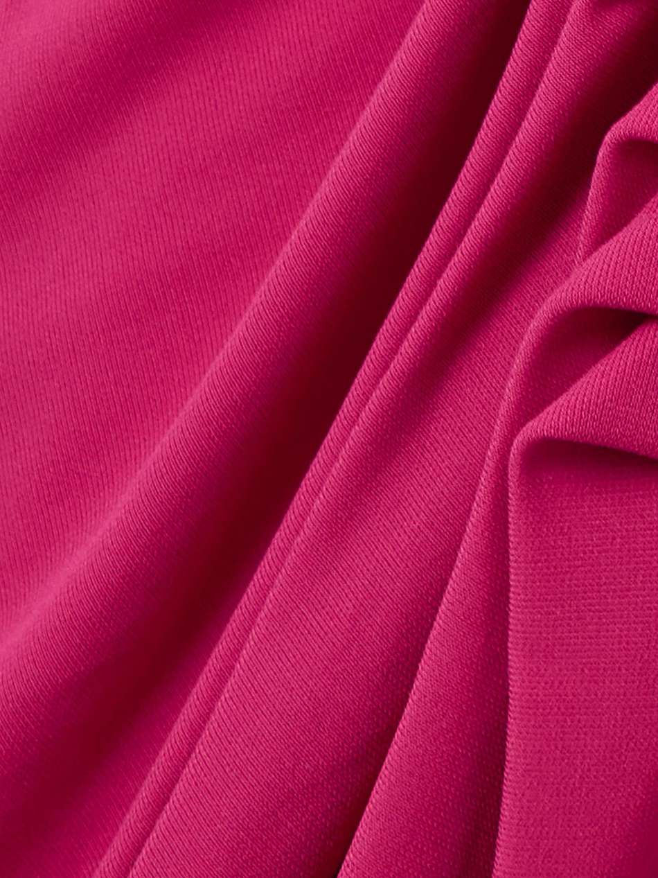 ventral asymmetric pintucked draped jersey dress