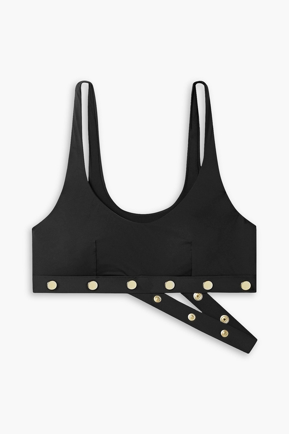 Agent Provocateur Donia Studded Cutout Bikini Top In Black