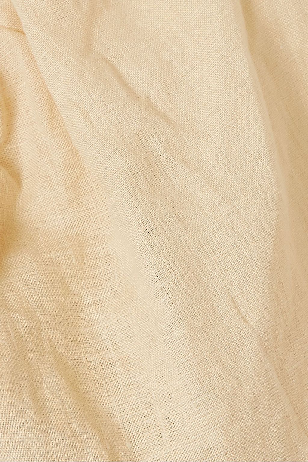 FAITHFULL Idrissy cropped linen wrap top