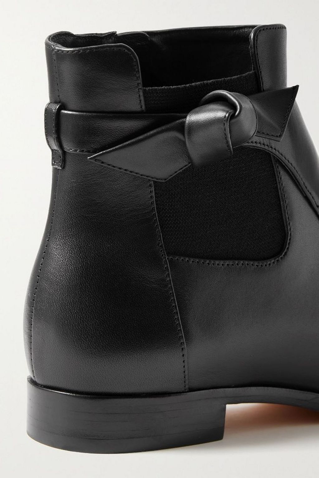 ALEXANDRE BIRMAN 클라리타 보우 디테일 가죽 첼시 부츠