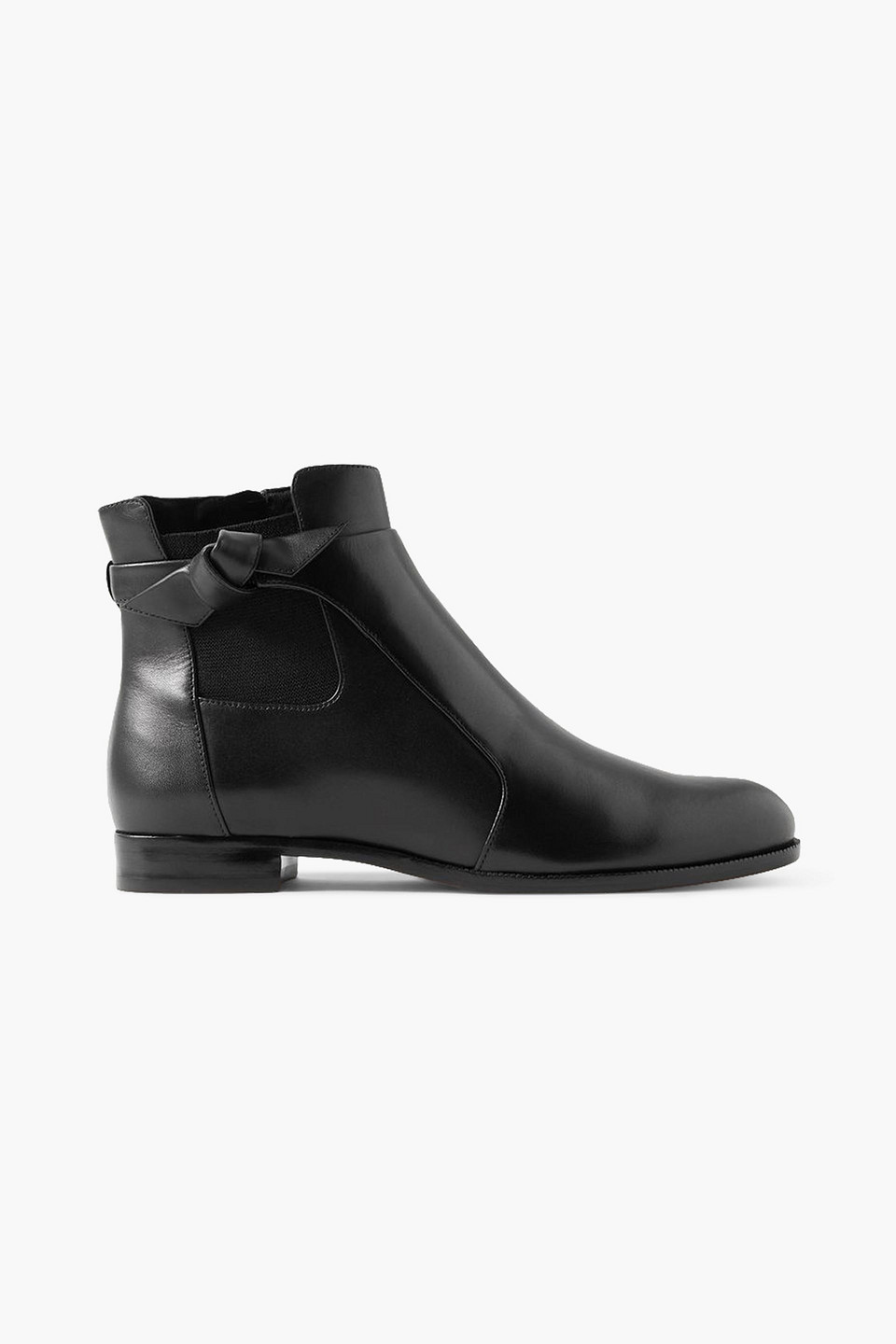 Alexandre Birman Clarita Bow-detailed Leather Chelsea Boots In Black