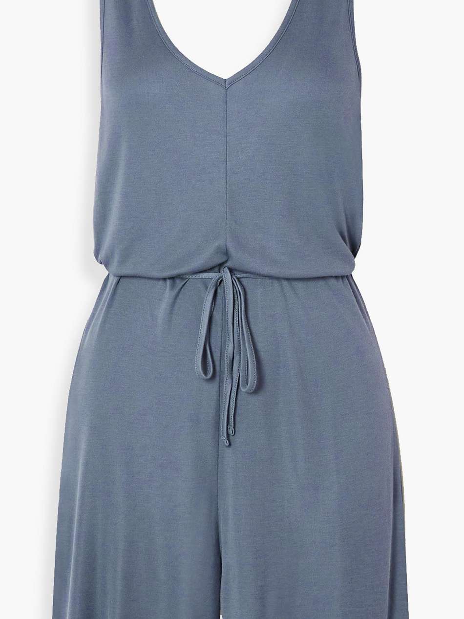 belted jersey playsuit